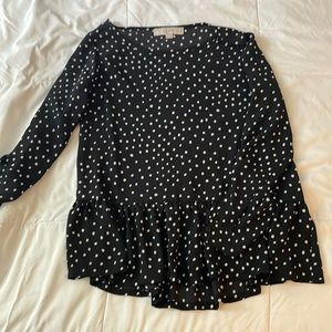 Polka dot women’s shirt black